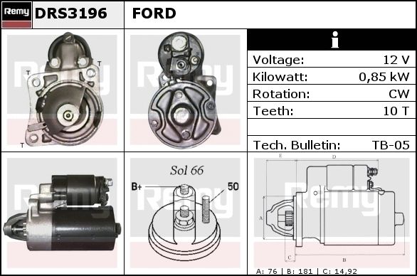 DELCO REMY Starter DRS3204